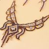 X526 low clearance sale, European and American exaggerated butterfly necklace, Earrings Set Bridal Jewelry