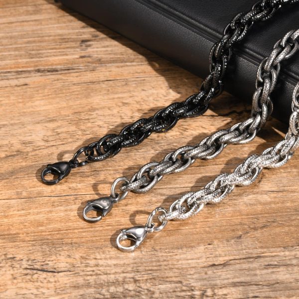Twist Bracelet Vintage Old Made Male Gray Ornament