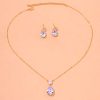 Simple Jewelry Set Bride Necklace And Earrings Suite