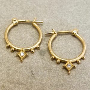 INS Style Geometric Circle Small Beads Earrings