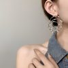 Style Exaggerated Big Circle Three-dimensional Twisted Personality Ear Studs Cold Style High Sense