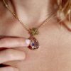 Ocean Heart Can Open Necklace Water Drop Pendant Niche Cute Small Item