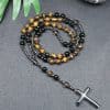 Natural Stone Cross Pendant Necklace