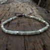 Natural Stone 42 Spacer Glitter Stone Crystal Adjustable Bracelet