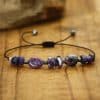 Wax Line Beads Stone Bracelet Original With Shape Rough Stone Carrying Strap