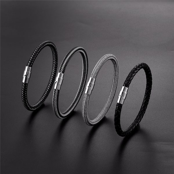 Men's Charm Titanium Steel Wire Bracelet Magnet Socket