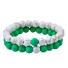 Men's Women's Natural Stone Bead Bracelet Frosted Stone