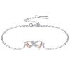 Infinite Symbol Sister Ladybro Two-tone Women's Bracelet