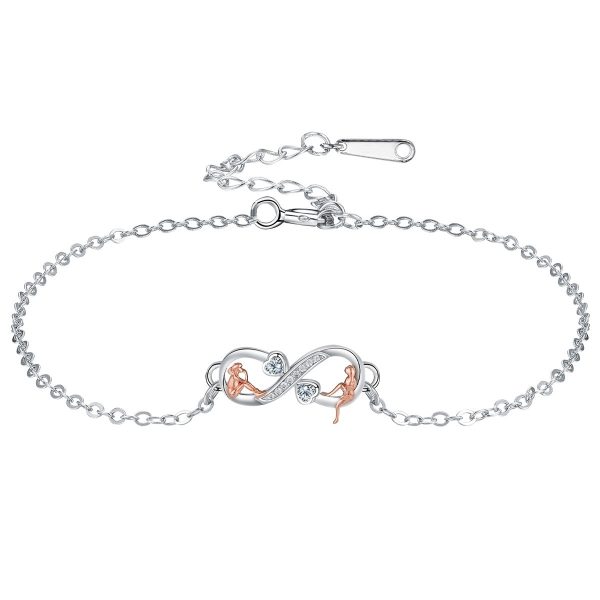Infinite Symbol Sister Ladybro Two-tone Women's Bracelet