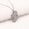 Stainless Steel Peach Heart National Clavicle Chain