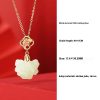 Natural Hetian Jade Necklace Women's S925 Sterling Silver Carnation Pendant