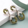 Simple Diamond Cutout Drop Earrings