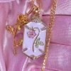 Retro Double Rose Pendant Necklace For Women
