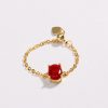 New Copper-plated Gold Oval Stretch Ring For Women