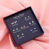 New 925 Silver Needle Earrings Gift Box Fashion Xingyue Combination Set