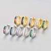 European And American Simple Circle Zircon Earrings