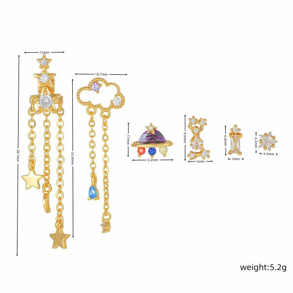 Cloud Tassel Earrings Set Ins Style Temperament Geometric