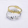 Women's All-match Fashionable Stainless Steel Leaf Diamond Bracelet