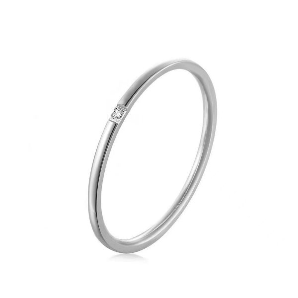 All-matching Diamond-studded Ring Advanced Design Sense