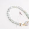Natural Emerald Peace Buckle Pearl Bracelet For Women