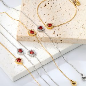 European And American Fashion Round Drop-shaped Stainless Steel Bracelet For Women