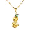 Micro Inlaid Zircon Bear Butterfly Temperament Entry Lux Necklace
