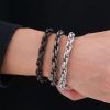 Twist Bracelet Vintage Old Made Male Gray Ornament