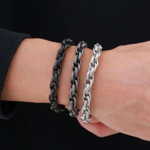 Twist Bracelet Vintage Old Made Male Gray Ornament