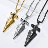 Nordic Retro Viking Text Stainless Steel Necklace