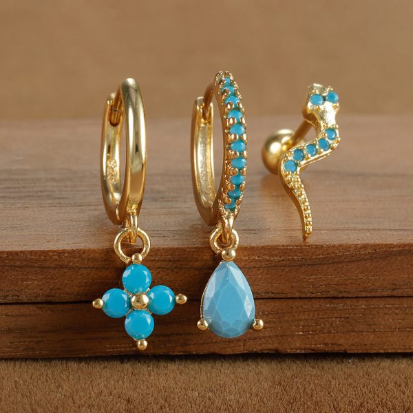 2d110c46-76b6-414e-a477-8e9517ec40a4.jpg Fashion Diamond-embedded Turquoise Earring Set Women