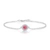 S925 Silver Inlay Color Moissanite Bracelet