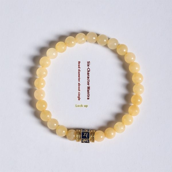 Women's Temperament Wild Six-word Mantra Barrel Beads Small Square Sugar Bead Bracelet