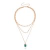 2dc330b1-29e8-4387-8d2a-a4f0a129a8a3.jpg European And American Jewelry Trendy Multi-layer Small Hole Chain Green Agate Stone