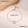 European And American Fashion Love Small Diamond Round Diamond Zircon Bracelet Gold Plated Stainless Steel