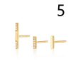 Women's Fashion Irregular Geometric Diamond Earrings Set
