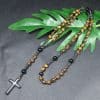 Natural Stone Cross Pendant Necklace
