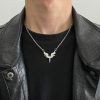 Fate Of Heart Wings Diamond-studded Necklace Men And Women Cold Wind