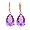 Square Amethyst Ring Jewelry Bracelet Set