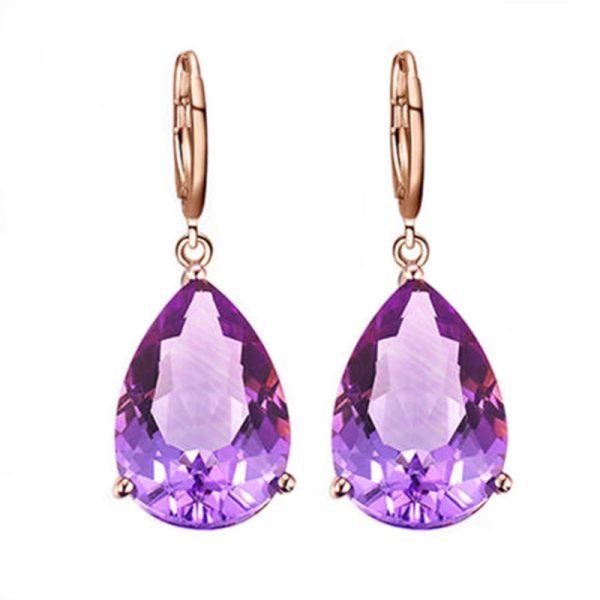 Square Amethyst Ring Jewelry Bracelet Set