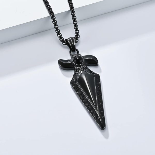 Nordic Retro Viking Text Stainless Steel Necklace