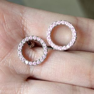 Earrings Temperament Hollowed Out Circle Zircon Full Of Drill Ear Studs