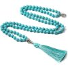 108 PCs 8mm Handmade Knotted Beaded Necklace