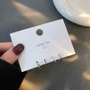 Circle Ear Clip Silver Needle Simple All-match Cold