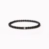 Fine Obsidian Agate Blue San Bracelet