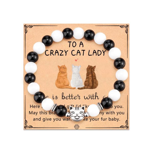 Fashion Jewelry Natural Stone Cat Bracelet Black Magnet Tiger Spot Bracelet