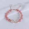 Hetian Jade Peach Blossom Strawberry Quartz Bracelet Girls' Crystal Bracelet