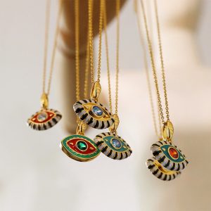 Colorful Crystals Pendant Necklace Clavicle Chain