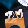 Women's Simple Double Open-end Pearl Ring