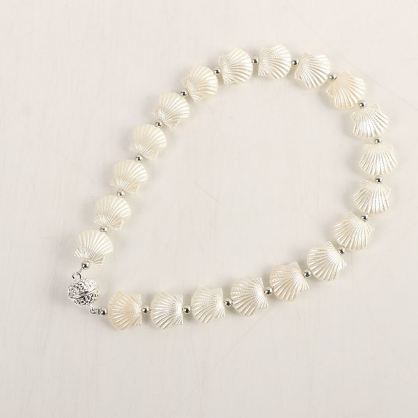 Gold And Silver Pearl Chain Magnetic Snap Bracelet Magnetic Snap