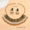 Drop Beads Two-piece Necklace Earrings Combination Suit